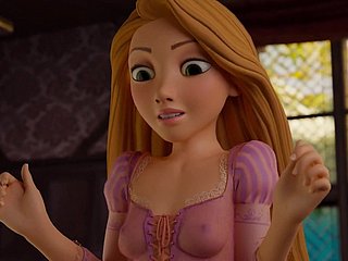 Rapunzel footjob Disney Princess