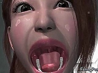 Hete geanimeerde babe zuigen enorme lul