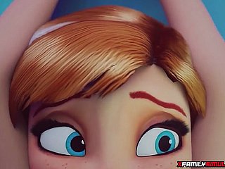 หมกมุ่นแช่แข็ง Elsa กับก้อนน้ำแข็ง
