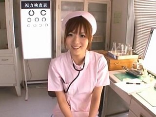 POV video of Japanese nurse Yuu Asakura pleasuring a stiff dick