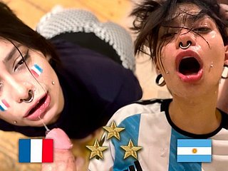 แชมป์โลกอาร์เจนตินาแฟน Fucks French หลังจากสุดท้าย - Meg Unhealthy