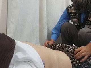 Giáo sư có râu đụ người phụ nữ Ả Rập Turkish khiêu dâm