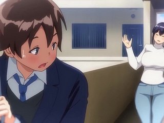 Hentai MILF ล่อลวงผู้ชายวัยรุ่นและได้รับครีมจากไก่ของเขา