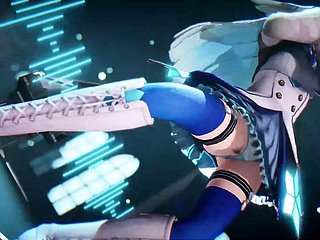 ダンス中にパンティーを見せるかわいいティーン (3D エロアニメ)