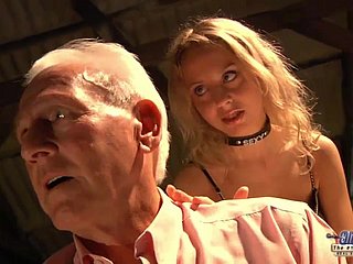 Alluring young babe in arms lovemaking with marketable elderly man Teen Fucked