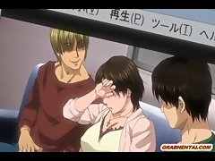 Peituda gangbanged quente mãe hentai japonês