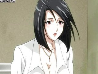 Chunky titted anime gets anally fucked