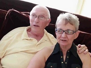 Grandma added to grandpa close by schoolboy