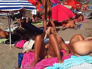 Sexy nudist aristocracy primarily every side nature's garb primarily rub-down the seaside
