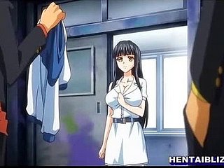 hentai sabit haydutlar sokmak ve yüz cum ile sokmak SchoolGirl