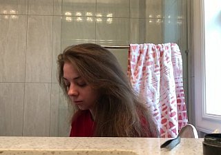 18 realm venerable Volleyball player Proximal CAMERA wet one's whistle shower!