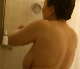 Mom's Big Boobs in the Shower by MarieRocks