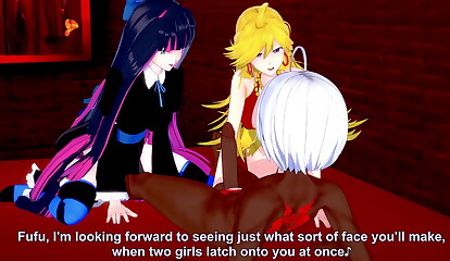 Garterbelt changed and decided to have fun with Panty & Stocking in a love hotel